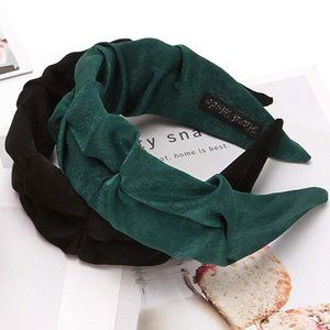 Headbands Solid Color Soft Cotton Fashion 2/pack